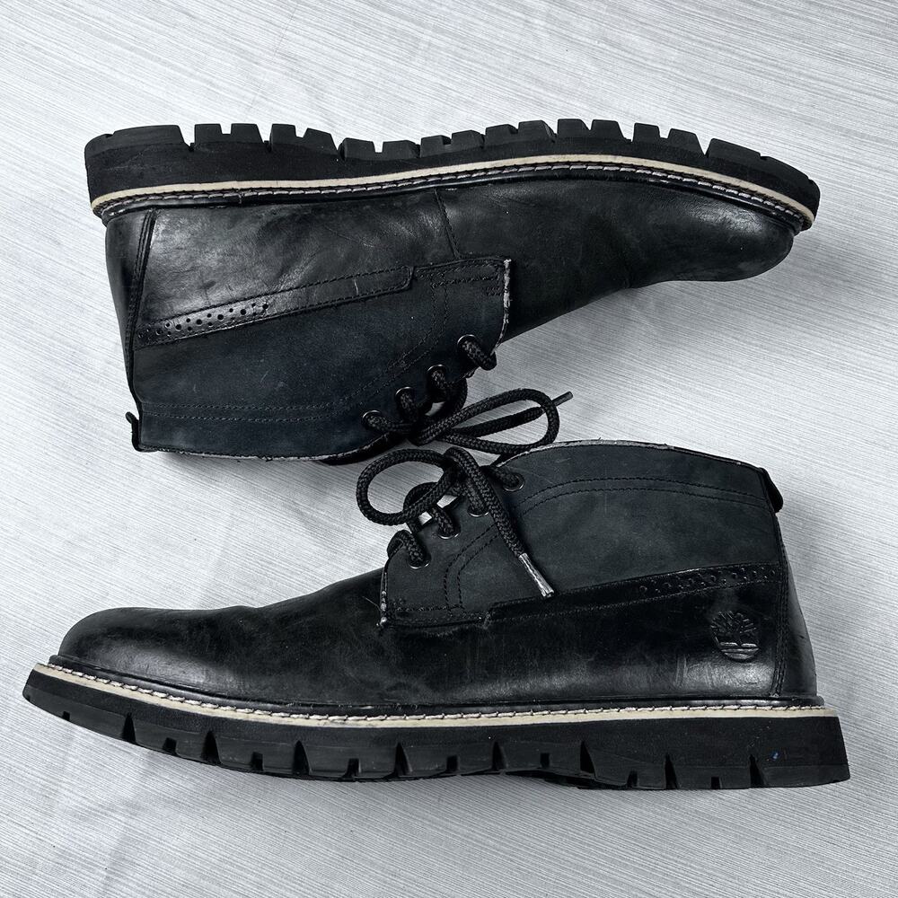 Timberland Britton Hill Men's Size 11 Black Leather Chukka Boots A1MDY